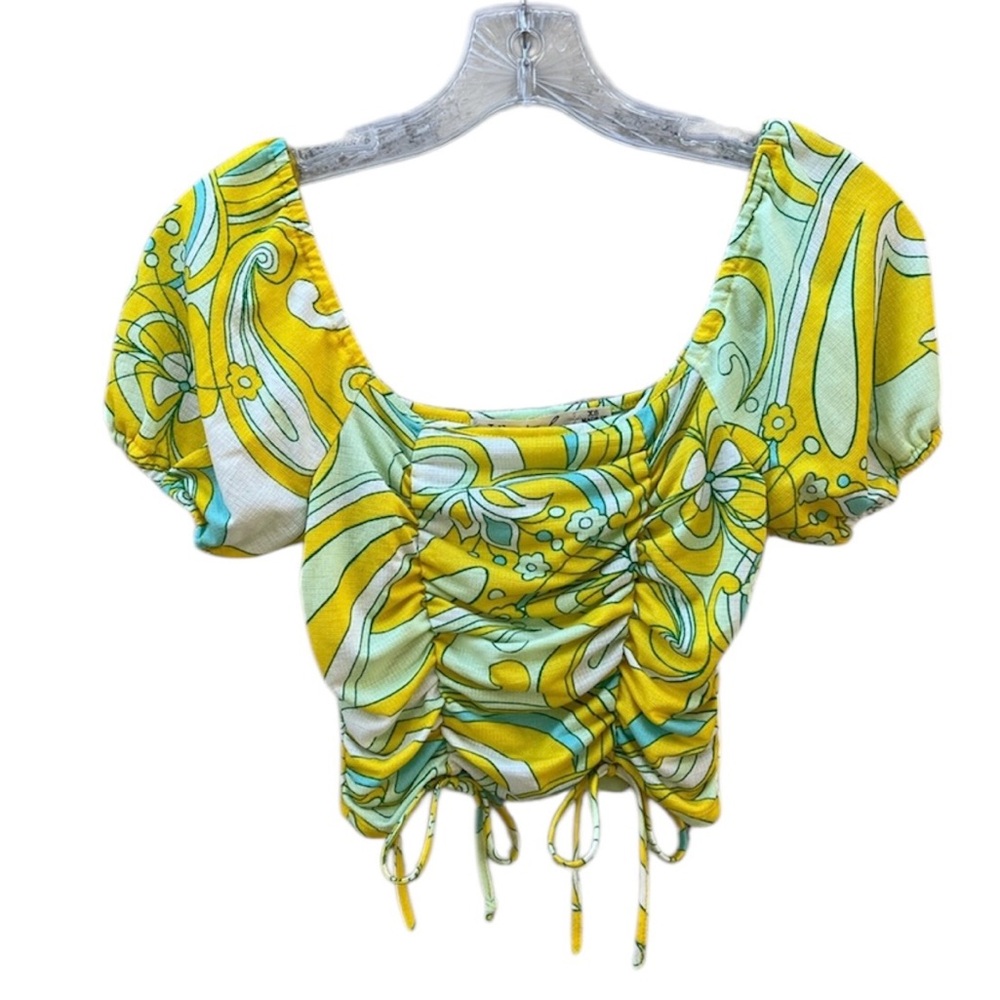 Liberty Love Retro Floral Boho Crop Top NWOT